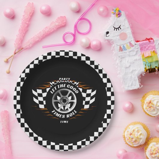 Sportwagenrennen Vorräte an Party mit kontrolliert Pappteller (Party)