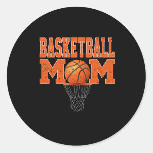 Sportwoche  Basketball-Mama für Spieler Runder Aufkleber