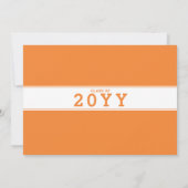 Sporty 5-Foto Orange White Abschluss Einladung (Rückseite)