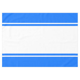 Sporty 70er Bright Blue Weiße Racing Streifen Tischdecke