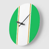 Sporty 70er Bright Coole Limone Streifen Große Wanduhr (Winkel)