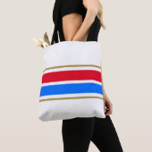 Sporty 70er Bright Red Blue Racing Streifen Tasche (Von Nahem)