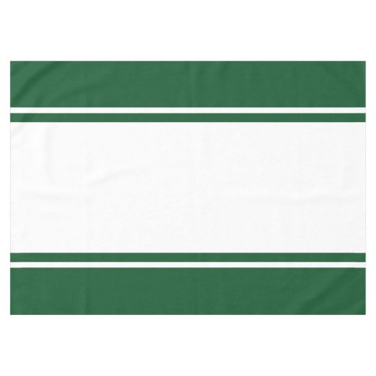 Sporty 70er Camp Grüne weiße Racing Streifen Tischdecke (Vorderseite (Horizontal))