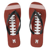 Sporty American Football Mit Monogramm Flip Flops Badesandalen (Fußbett)