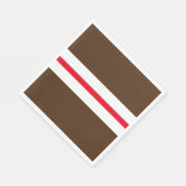 Sporty Athletic Brown Red White Racing Stripes Serviette (Ecke)