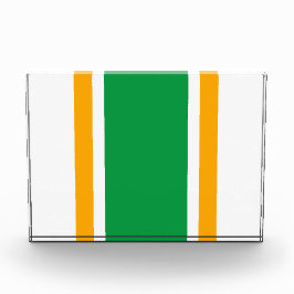 Sporty Athletic Green Yellow White Racing Stripes Fotoblock