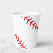 Sporty-Baseball Classic Red & White Sports Themed Pappbecher (Vorderseite)