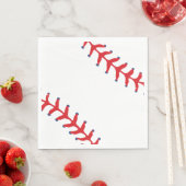 Sporty-Baseball Classic Red & White Sports Themed Serviette (Beispiel)