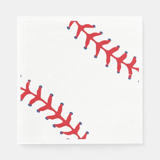 Sporty-Baseball Classic Red & White Sports Themed Serviette (Vorderseite)