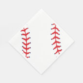 Sporty-Baseball Classic Red & White Sports Themed Serviette (Ecke)