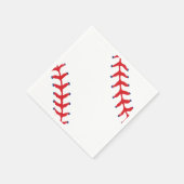 Sporty-Baseball Classic Red & White Sports Themed Serviette (Ecke)