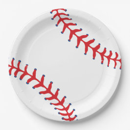 Sporty-Baseball Klassisch Rot & Weiß Sportlich The Pappteller