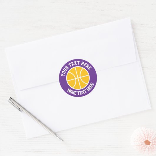 Sporty basketball stickers in custom colors (Umschlag)