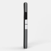 Sporty Beruflich Gray Twin White Racing Stripes Case-Mate iPhone Hülle (Hinten/Rechts)