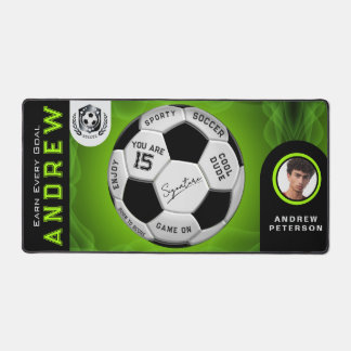 Sporty Birthday Gift For Men | Custom Soccer Schreibtischunterlage
