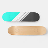 Sporty Black Aqua Skateboard (Horizontal)