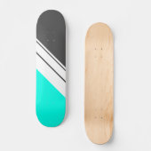 Sporty Black Aqua Skateboard (Vorderseite)
