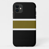 Sporty Black Golden Olive Case-Mate iPhone Hülle (Rückseite)