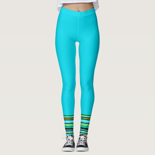 Sporty Blue Leggings (Vorderseite)