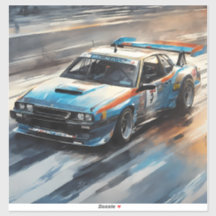 Sporty Blue Racing Auto