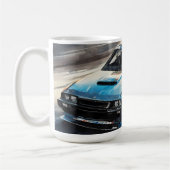 Sporty Blue Racing Auto Kaffeetasse (Links)