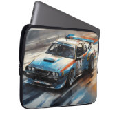 Sporty Blue Racing Auto Laptopschutzhülle (Vorne Rechts)