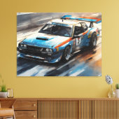 Sporty Blue Racing Auto Leinwanddruck (Insitu (Wohnzimmer))
