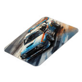 Sporty Blue Racing Auto Magnet (Linke Seite)