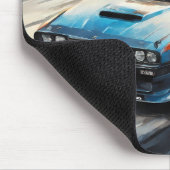 Sporty Blue Racing Auto Mousepad (Ecke)