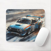 Sporty Blue Racing Auto Mousepad (Mit Mouse)