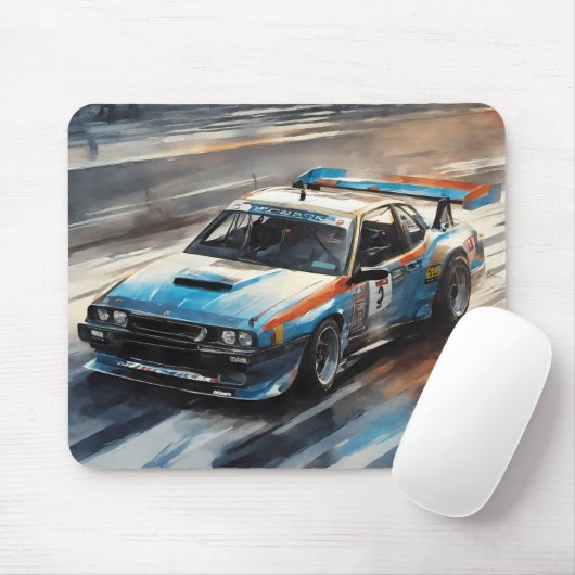 Sporty Blue Racing Auto Mousepad (Mit Mouse)
