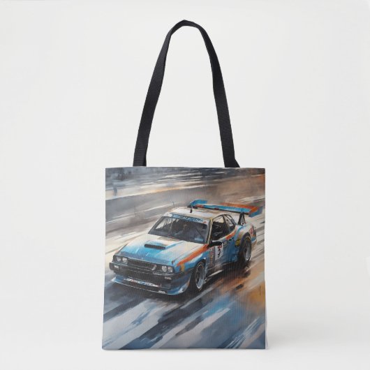Sporty Blue Racing Auto Tasche (Vorderseite)