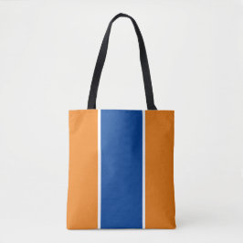 Sporty Bold Blue Orange Weiße Streifen Tasche