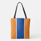 Sporty Bold Blue Orange Weiße Streifen Tasche (Rückseite)