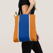 Sporty Bold Blue Orange Weiße Streifen Tasche (Von Nahem)