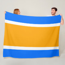 Sporty Bold Bright Wide Yellow Blue Racing Streife