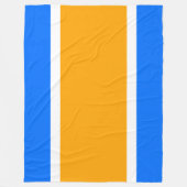 Sporty Bold Bright Wide Yellow Blue Racing Streife Fleecedecke (Vorderseite)