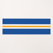 Sporty Bold Deep Blue Orange White Racing Stripes Yogamatte (Vorderseite (Horizontal))