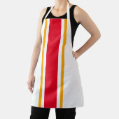 Sporty Bold, hell, rot-gelb, weiße Streifen Schürze (InSitu)