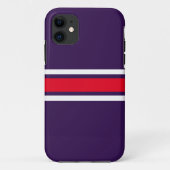 Sporty Bold Lila, hellrote Streifen Case-Mate iPhone Hülle (Rückseite)