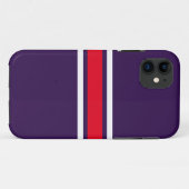 Sporty Bold Lila, hellrote Streifen Case-Mate iPhone Hülle (Rückseite (Horizontal))