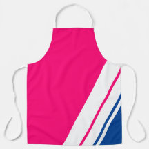 Sporty Bold Pink Navy White Diagonal Streifen