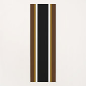 Sporty Bold Schwarz-weiß Brown White Racing Stripe Yogamatte (Vorderseite)