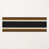 Sporty Bold Schwarz-weiß Brown White Racing Stripe Yogamatte (Vorderseite (Horizontal))