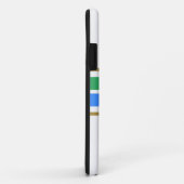 Sporty Bright Blue Green Racing Streifen auf Weiß Case-Mate iPhone Hülle (Hinten/Rechts)