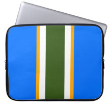 Sporty Bright Blue White Bold Forest Green Strips