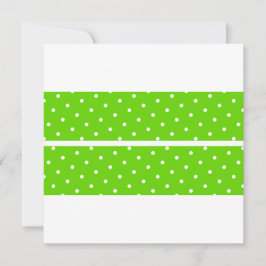 Sporty Bright Green Polka gepunktete Rennstreifen Karte