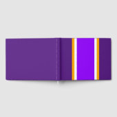 Sporty Bright Lila, gelbe Streifen Gästebuch (Voll)