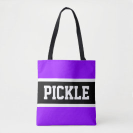 Sporty Bright Lila Schwarz-weiße Streifen PICKLE Tasche