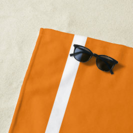 Sporty Bright Orange schlanker Streifen Strandtuch